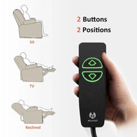 Fauteuil Inclinable Électrique MCombo avec Chaleur et Massage, Tissu 6079/PR670