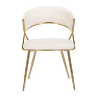 Chaise de salle à manger tapissée Tatyana Gold Silver Orchid (lot de 2)