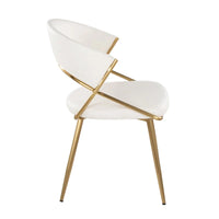 Chaise de salle à manger tapissée Tatyana Gold Silver Orchid (lot de 2)