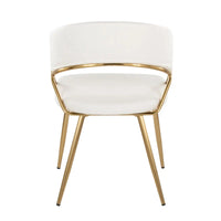 Chaise de salle à manger tapissée Tatyana Gold Silver Orchid (lot de 2)