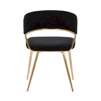 Chaise de salle à manger tapissée Tatyana Gold Silver Orchid (lot de 2)