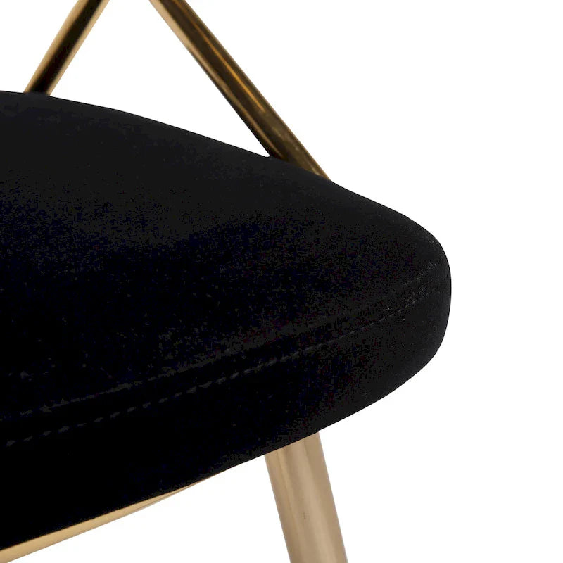 Chaise de salle à manger tapissée Tatyana Gold Silver Orchid (lot de 2)