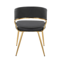 Chaise de salle à manger tapissée Tatyana Gold Silver Orchid (lot de 2)