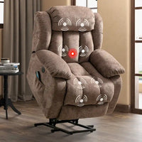 Fauteuil Inclinable à Bascule Surdimensionné Manuel Pivotant 360° pour Salon