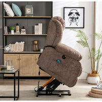 Fauteuil Inclinable à Bascule Surdimensionné Manuel Pivotant 360° pour Salon