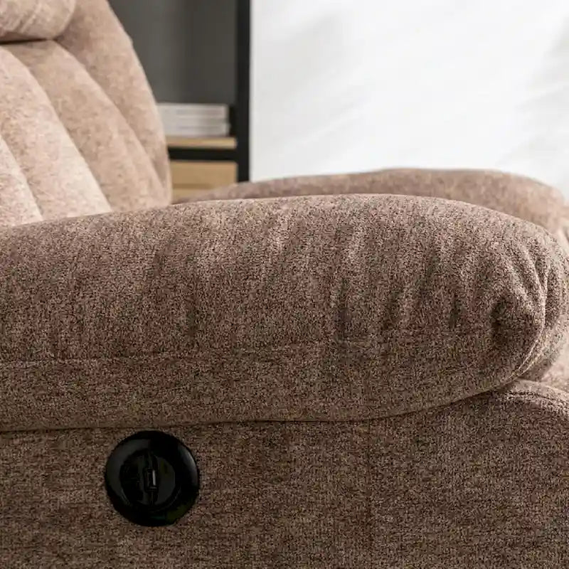 Fauteuil Inclinable à Bascule Surdimensionné Manuel Pivotant 360° pour Salon