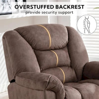 Fauteuil Inclinable à Bascule Surdimensionné Manuel Pivotant 360° pour Salon