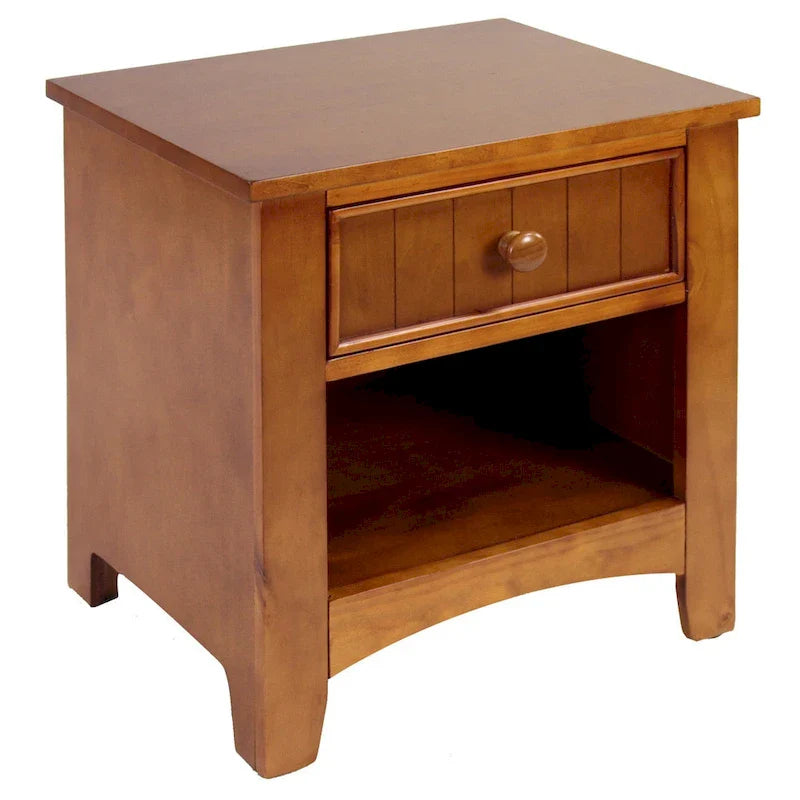 Table de chevet à 1 tiroir en bois de transition espresso Ettrick par Copper Grove