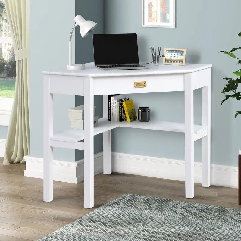 Bureau d'écriture d'angle classique Poppy avec rangement