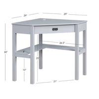 Bureau d'écriture d'angle classique Poppy avec rangement