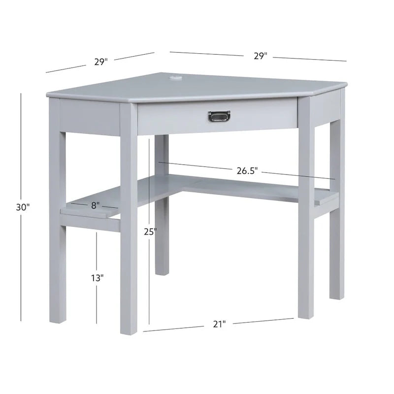 Bureau d'écriture d'angle classique Poppy avec rangement