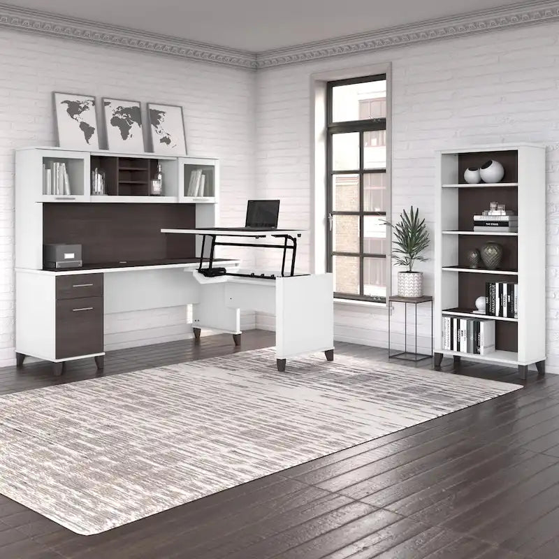 Retour de bureau assis-debout 3 positions Bush Furniture Somerset 42 pouces