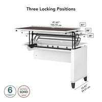 Retour de bureau assis-debout 3 positions Bush Furniture Somerset 42 pouces
