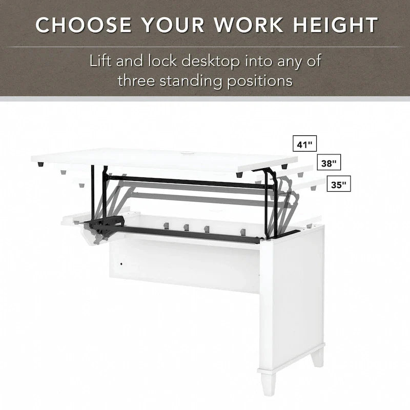 Retour de bureau assis-debout 3 positions Bush Furniture Somerset 42 pouces