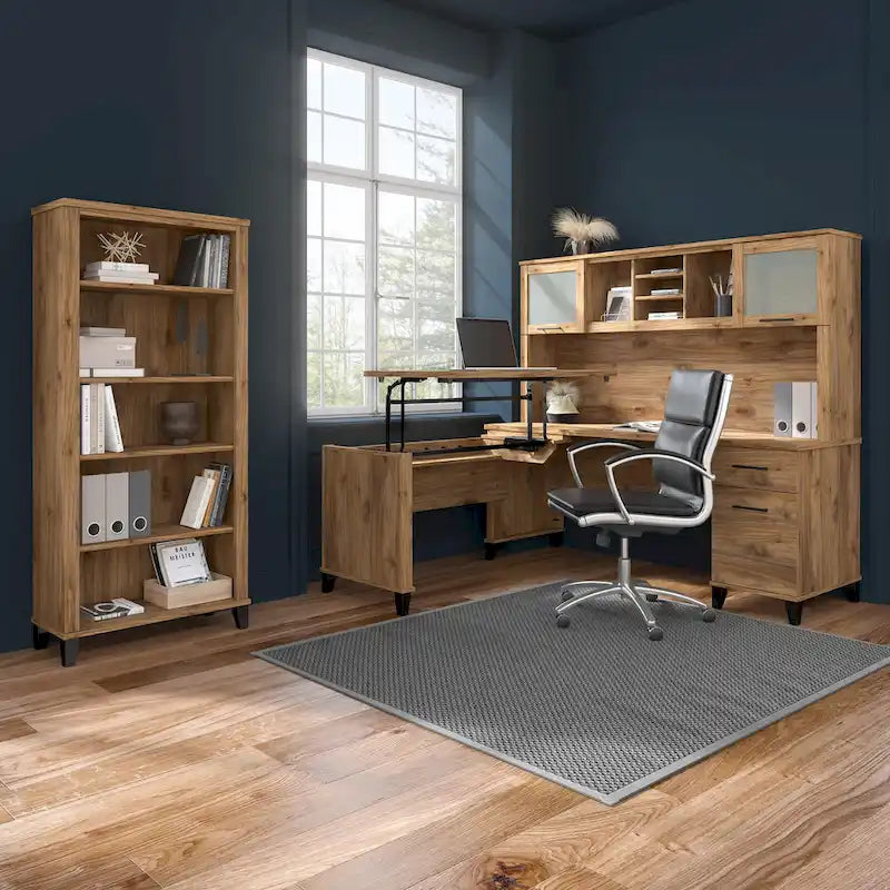 Retour de bureau assis-debout 3 positions Bush Furniture Somerset 42 pouces