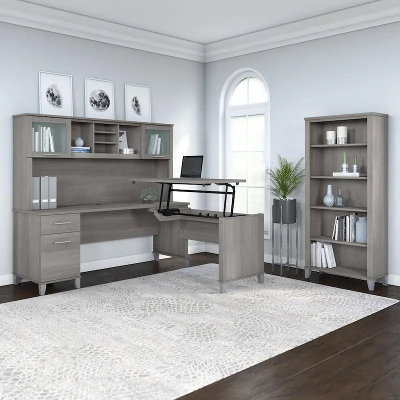 Retour de bureau assis-debout 3 positions Bush Furniture Somerset 42 pouces