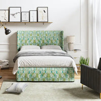 Lit en métal rembourré avec housse lavable traditionnelle Louise par HULALA HOME