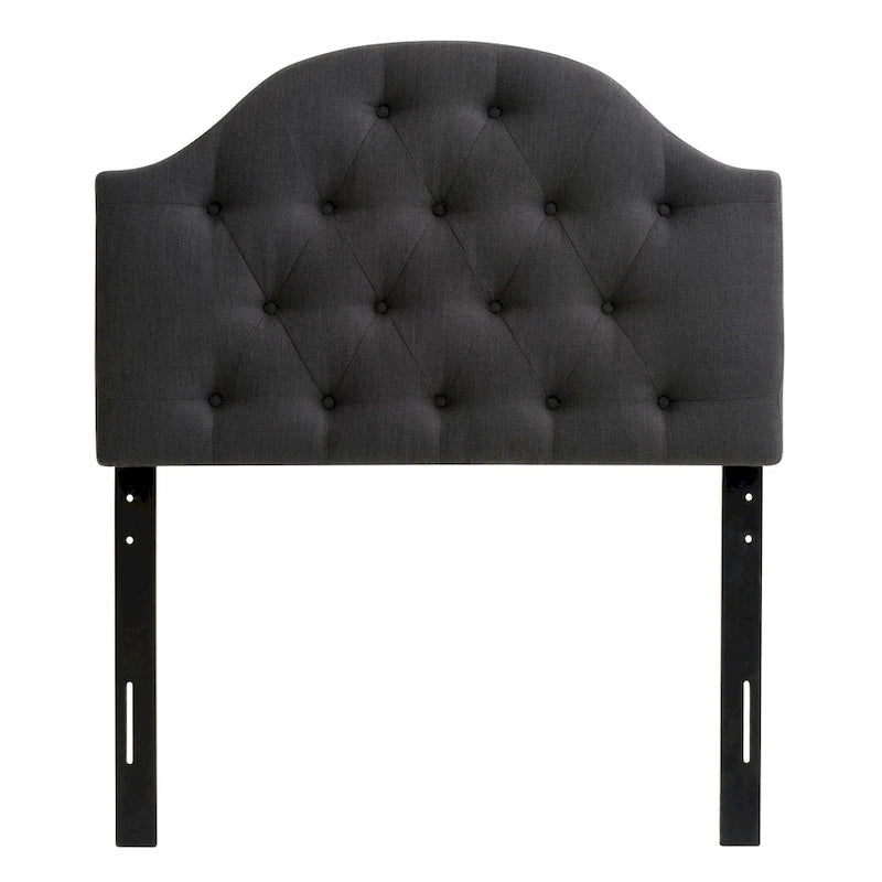 CorLiving Calera Tête de lit à panneau arqué en tissu capitonné diamant - Twin