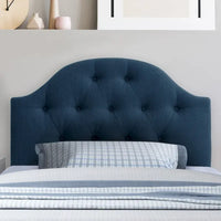 CorLiving Calera Tête de lit à panneau arqué en tissu capitonné diamant - Twin
