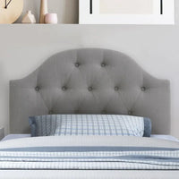 CorLiving Calera Tête de lit à panneau arqué en tissu capitonné diamant - Twin