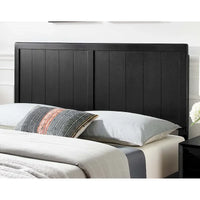 Tête de lit en bois noir taille King de style champêtre Widman