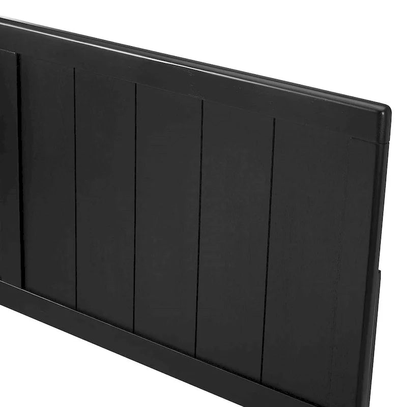 Tête de lit en bois noir taille King de style champêtre Widman