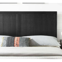 Tête de lit en bois noir taille King de style champêtre Widman