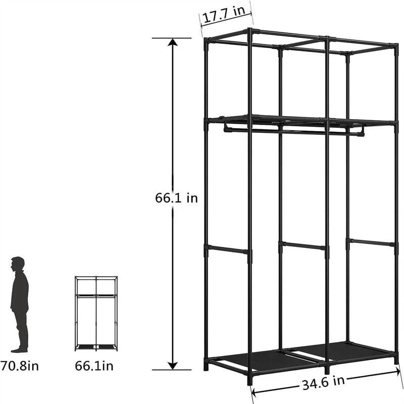 Penderie portable organisateur de vêtements - 17,7 P x 34,6 l x 66,1 H
