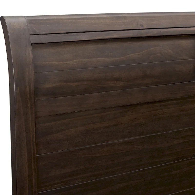 Lit en bois massif Inyx Transitional Walnut avec tête de lit basse de Furniture of America