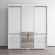 Armoire moderne 3 portes Monaco 71 pouces avec miroir