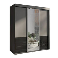Armoire moderne 3 portes Monaco 71 pouces avec miroir