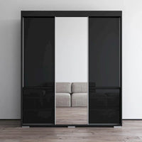 Armoire moderne 3 portes Monaco 71 pouces avec miroir