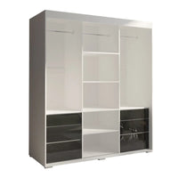 Armoire moderne 3 portes Monaco 71 pouces avec miroir