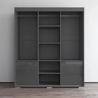 Armoire moderne 3 portes Monaco 71 pouces avec miroir