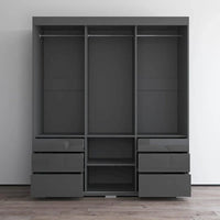Armoire moderne 3 portes Monaco 71 pouces avec miroir