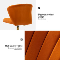 Chaise de travail de bureau ergonomique moderne à dossier enveloppant en velours Ilia à pivotement 360 degrés avec dossier capitonné à canaux par HULALA HOME
