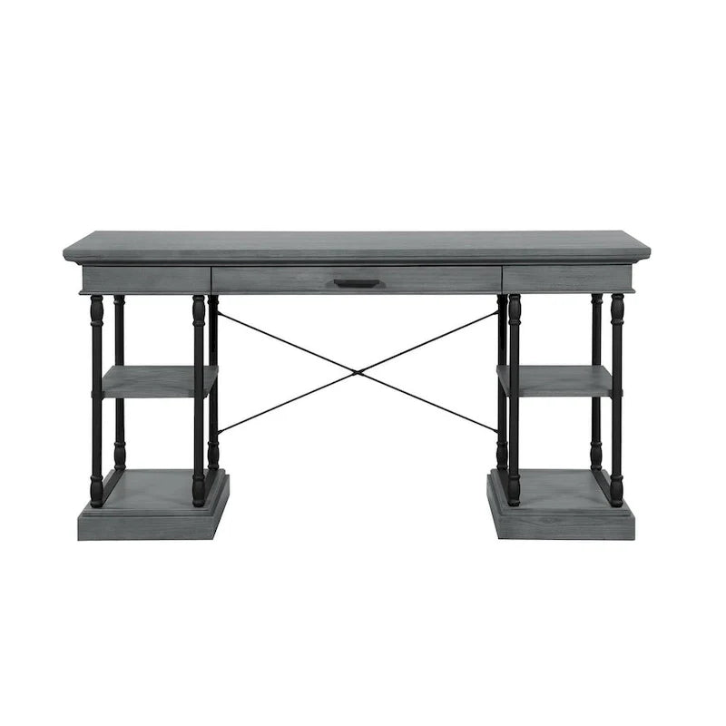 Bureau d'ordinateur/écriture en bois 1 tiroir Corvus Ursula 59