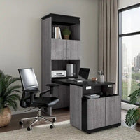 Meuble de rangement haut Orion 30W avec portes et bureau pliant par Bestar