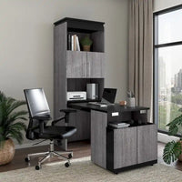 Meuble de rangement haut Orion 30W avec portes et bureau pliant par Bestar
