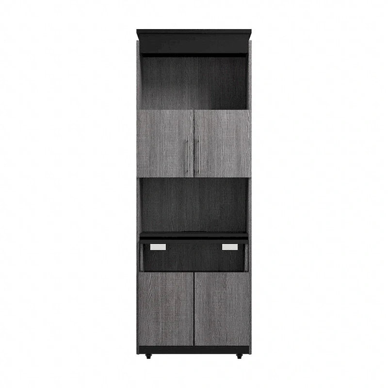 Meuble de rangement haut Orion 30W avec portes et bureau pliant par Bestar