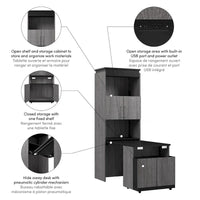 Meuble de rangement haut Orion 30W avec portes et bureau pliant par Bestar