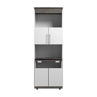 Meuble de rangement haut Orion 30W avec portes et bureau pliant par Bestar