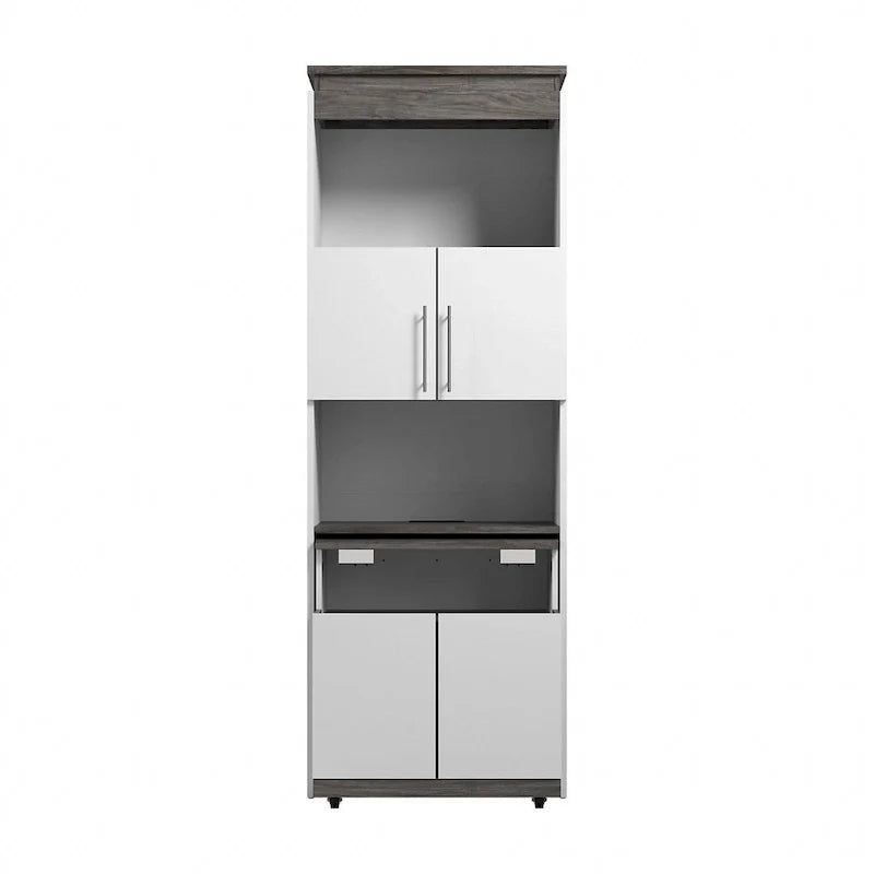 Meuble de rangement haut Orion 30W avec portes et bureau pliant par Bestar