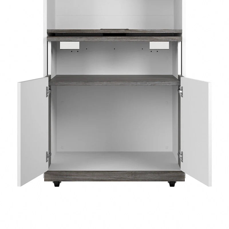 Meuble de rangement haut Orion 30W avec portes et bureau pliant par Bestar