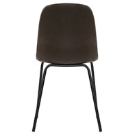 Chaises de salle à manger en similicuir, chaises d'appoint rembourrées avec pieds en métal, lot de 2