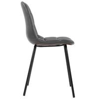 Chaises de salle à manger en similicuir, chaises d'appoint rembourrées avec pieds en métal, lot de 2