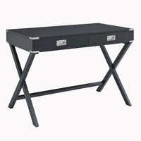 Bureau d'ordinateur en bois massif avec tiroirs