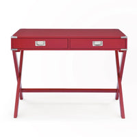Bureau d'ordinateur en bois massif avec tiroirs