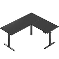 Bureau debout d'angle 63 en forme de L bureau de gaming LED avec support de moniteur ergonomique