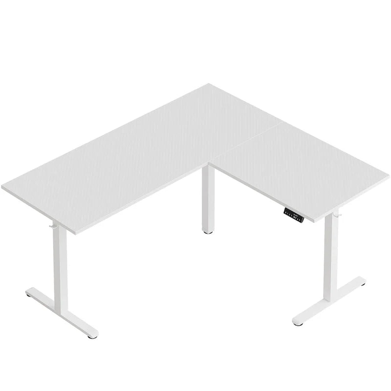 Bureau debout d'angle 63 en forme de L bureau de gaming LED avec support de moniteur ergonomique
